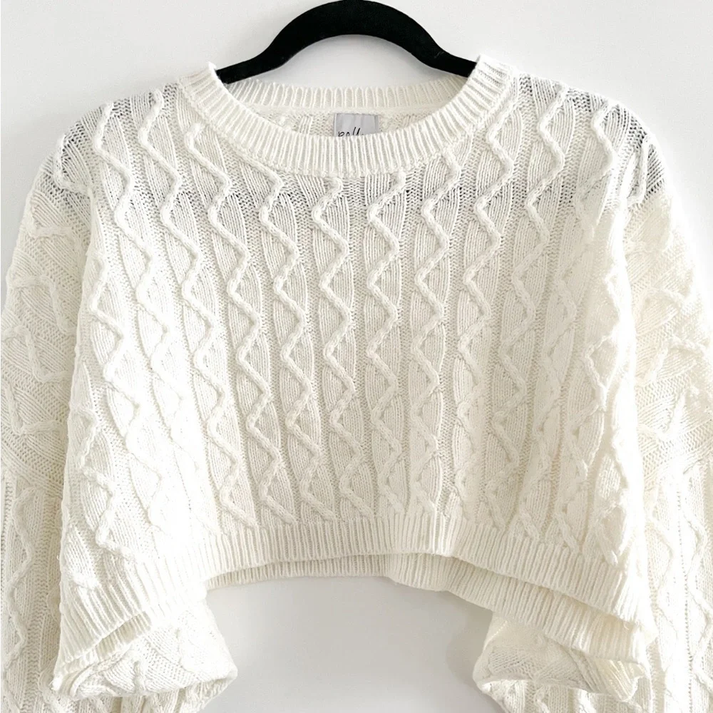 Princess Polly Cable Knit Crop Sweater - Picture 2 of 7